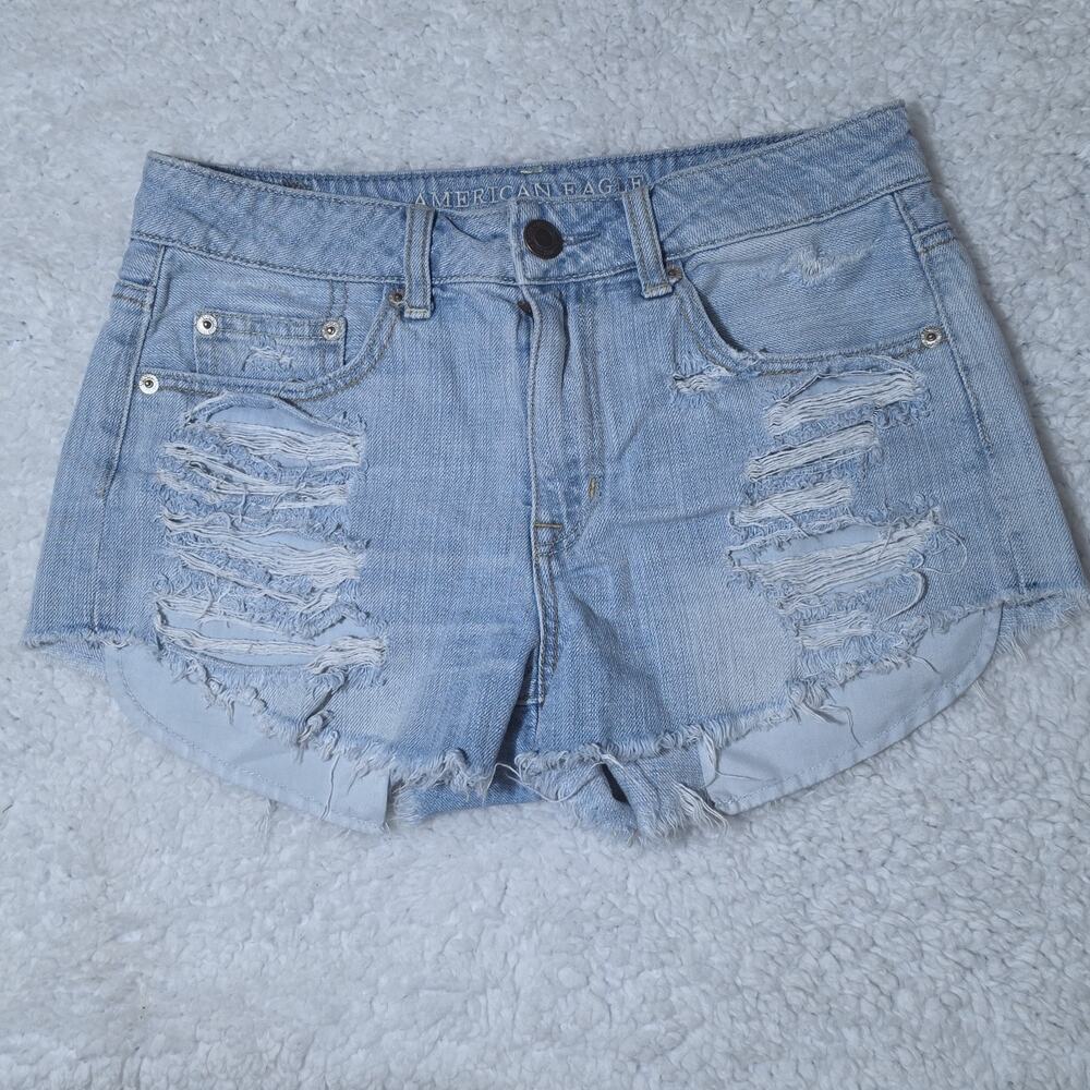 American eagle high rise festival denim Shorts size four